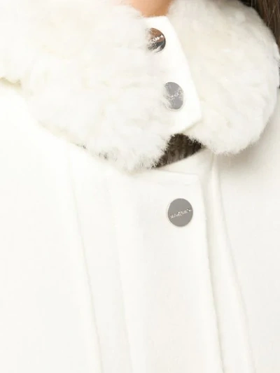Shop Max & Moi Shearling Hood Coat - White