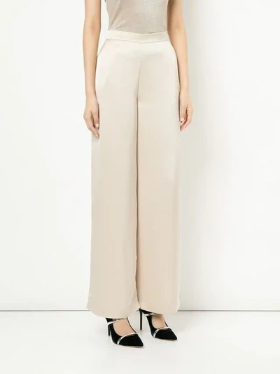 Shop Layeur Classic Palazzo Pants In Brown