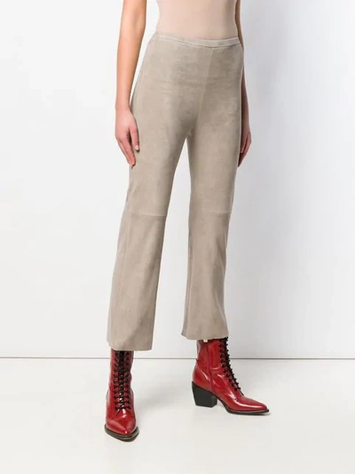 Shop Stouls Pearl Light Flared Trousers In Neutrals