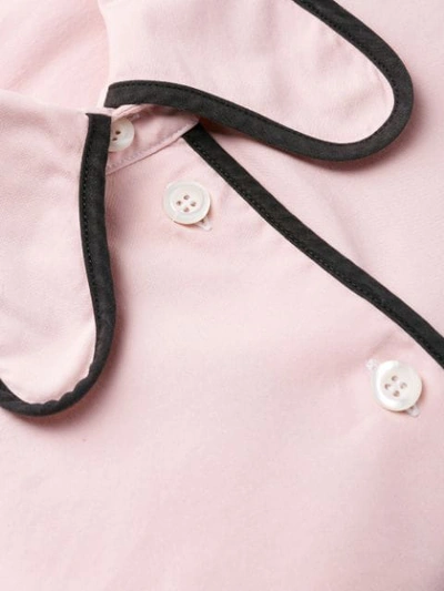 Pre-owned Prada 1990's Contrast Trim Shirt In Pink