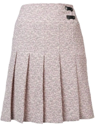 Shop Akris Punto Pleated Mini Skirt - Pink
