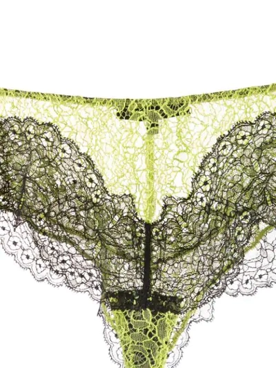 Shop Kiki De Montparnasse 'all Over Lace Poison' Slip - Grün In Green