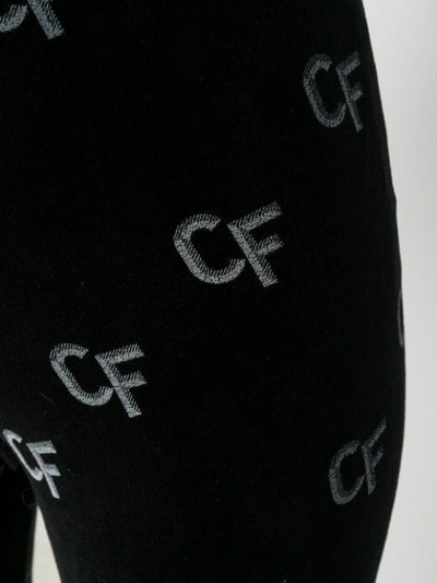 Shop Chiara Ferragni Logo Patterned Leggings In Black