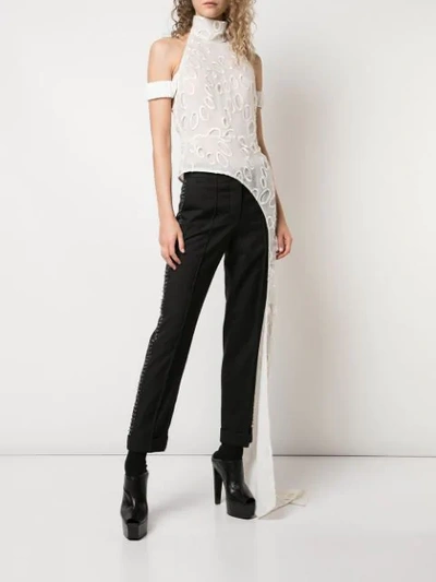 Shop Vera Wang Slim-fit Trousers In Black