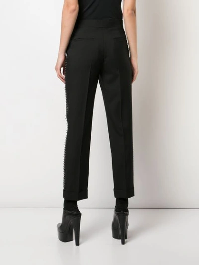 Shop Vera Wang Slim-fit Trousers In Black