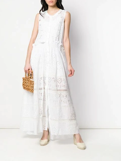 ANJUNA BRIGITTA BRODERIE ANGLAISE DRESS - 白色