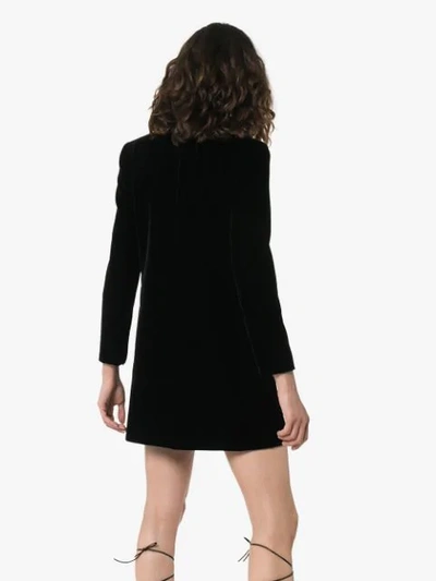 Shop Saint Laurent Sequin Embellished A-line Dress In Black