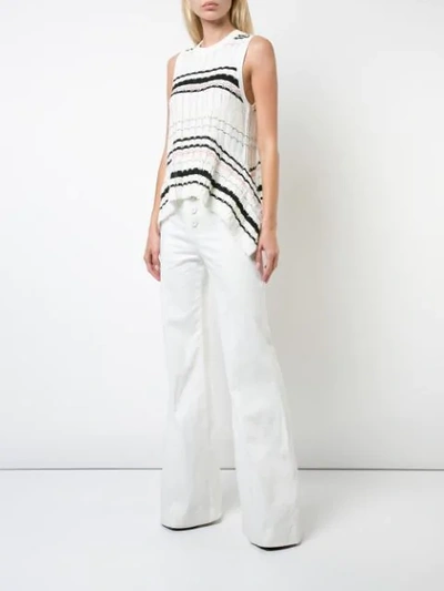 Shop Proenza Schouler Twill High Waisted Pants In White
