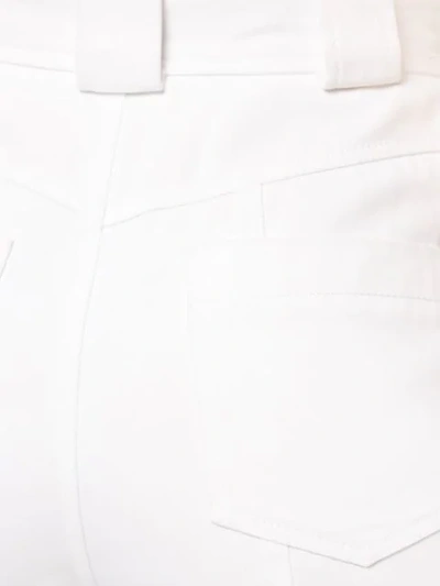 PROENZA SCHOULER 斜纹布高腰长裤 - 白色