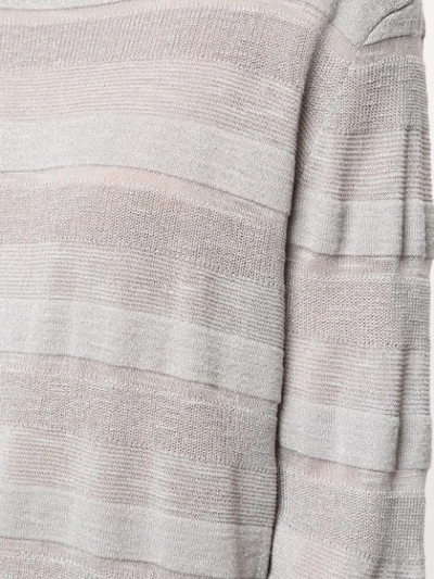 Shop Aje Striped Blouse In Grey