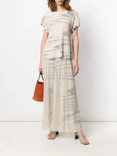 Shop Missoni Mesh Panel T In Neutrals