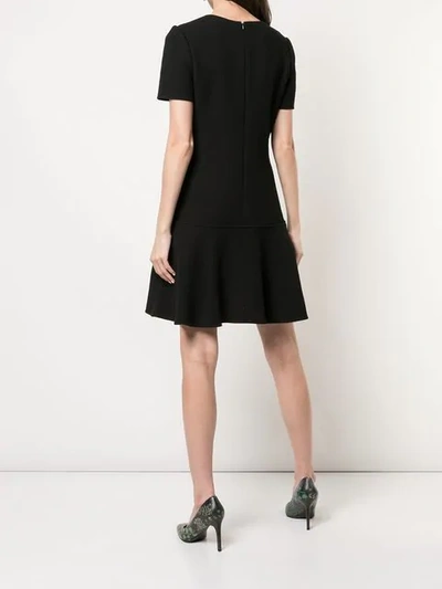 Shop Oscar De La Renta Mini Dress In Black