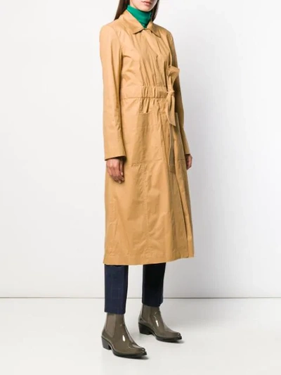 Shop Tory Burch Belted Trench Coat In Neutrals