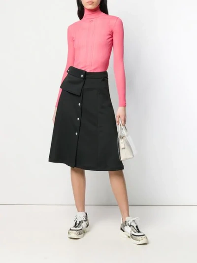 Shop Courrèges Belt Bag Skirt In Black