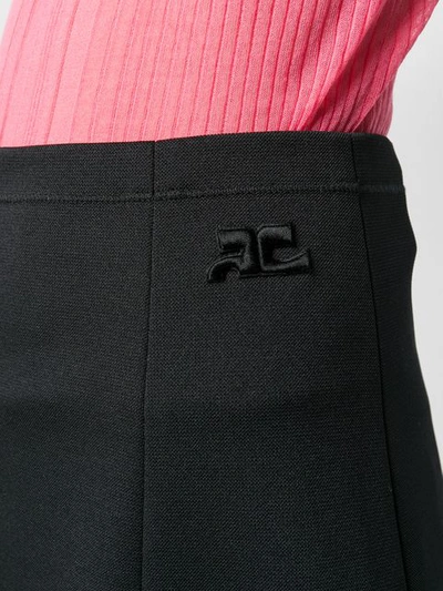Shop Courrèges Belt Bag Skirt In Black