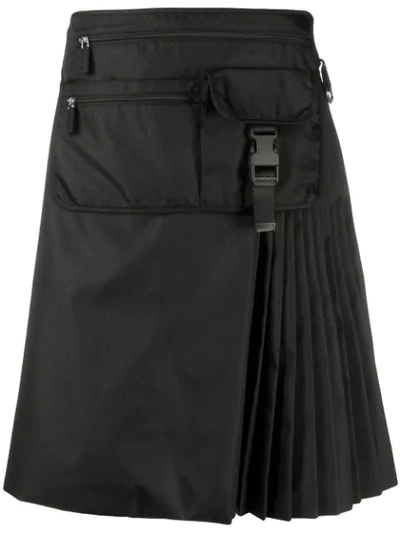 Shop Prada A-line Front Pocket Skirt - Schwarz In Black