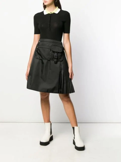 Shop Prada A-line Front Pocket Skirt - Schwarz In Black