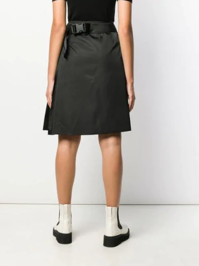 Shop Prada A-line Front Pocket Skirt - Schwarz In Black