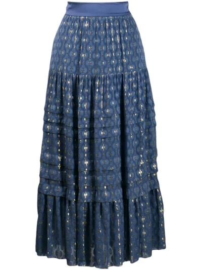 Shop Temperley London A-line Midi Skirt In Denim