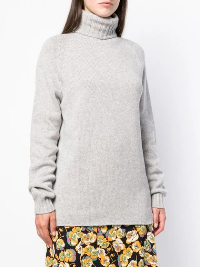 Shop Ma'ry'ya Knitted Turtleneck Sweater - Grey