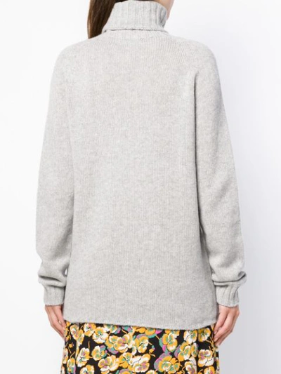 Shop Ma'ry'ya Knitted Turtleneck Sweater - Grey