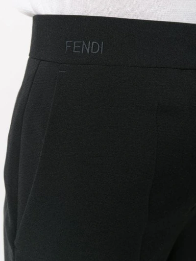 FENDI 经典九分喇叭裤 - 黑色
