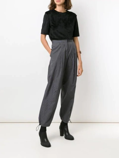 Shop Osklen Striped Tapered Pants In Black