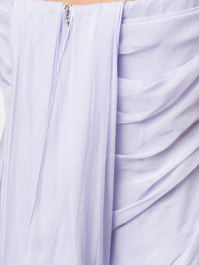 Shop Alexander Mcqueen Strapless Bandeau Gown In Purple