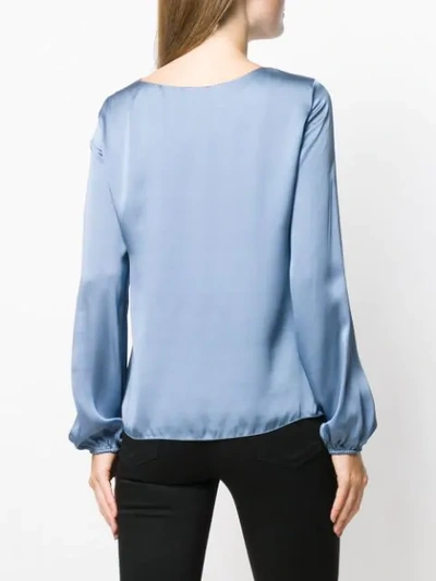 Shop Theory Satin Blouse In Blue