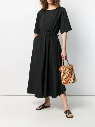 Shop Barena Venezia Adelaide Robe Dress In Black