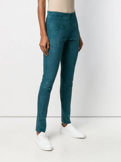 Shop Jil Sander Panelled Leggings In Blue