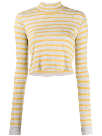 Shop Alexander Wang Gestreiftes Strickoberteil In Yellow