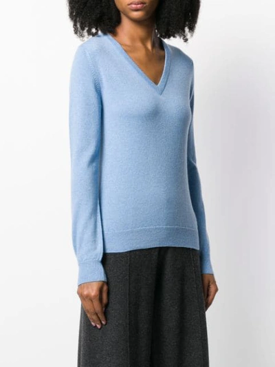 Shop Pringle Of Scotland V-neck Sweater In Blue