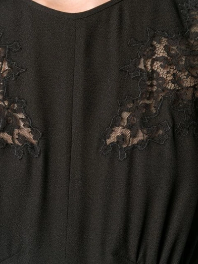 Shop Fendi Short Sleeve Mini Dress In Black