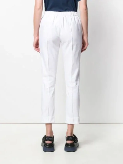 Shop Kenzo Cropped Sweat Pants - White