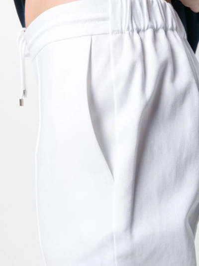 Shop Kenzo Cropped Sweat Pants - White