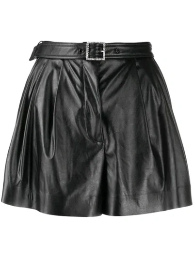 Shop Pinko Short Belted Shorts In Black