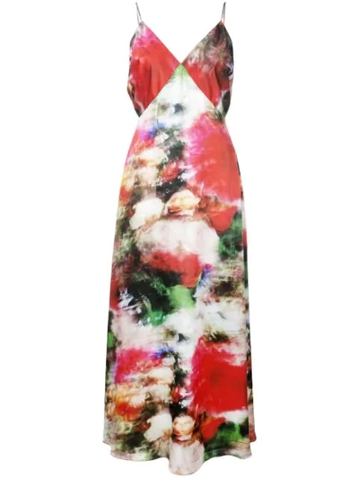 Shop Adam Lippes All-over Print Dress In Pink