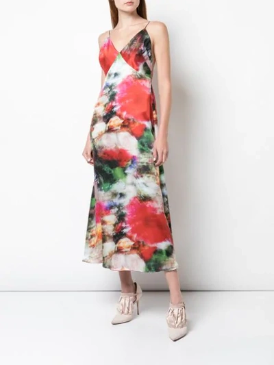 Shop Adam Lippes All-over Print Dress In Pink