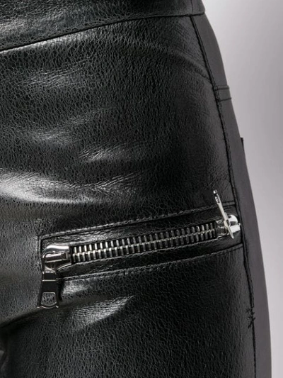Shop Ben Taverniti Unravel Project Zipped Skinny Trousers In Black