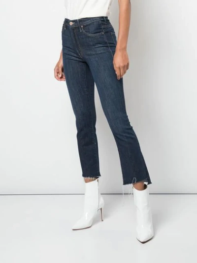 Shop Mother Insider Cropped Jeans In Blue