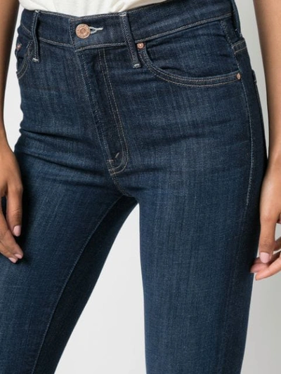 Shop Mother Insider Cropped Jeans In Blue