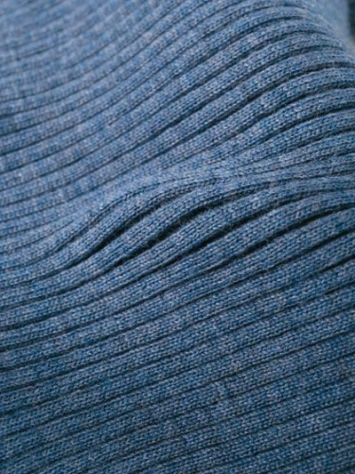 Shop Maison Margiela Ribbed Knit Top In Blue
