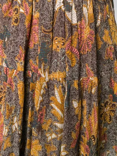 Shop Ulla Johnson Printed Ruffle Dress In Brown