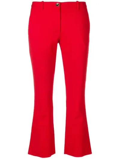 Shop Nine In The Morning Cropped Trousers In Red