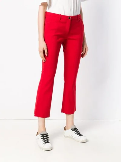 Shop Nine In The Morning Cropped Trousers In Red
