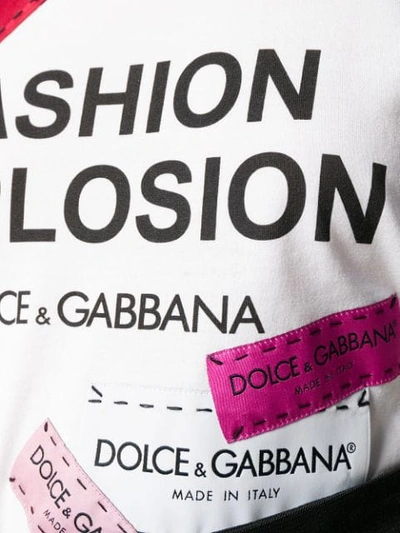 Shop Dolce & Gabbana Printed Longline T-shirt In White