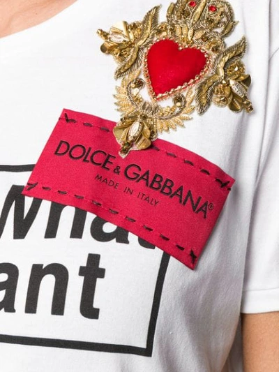 Shop Dolce & Gabbana Love Is What You Want T-shirt In White