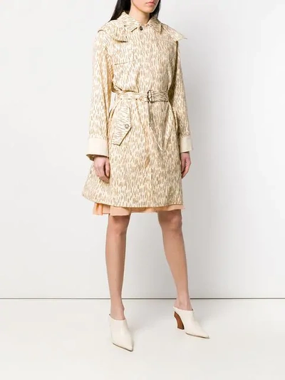 Shop Chloé Belted Trench Coat In Neutrals