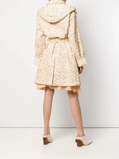 Shop Chloé Belted Trench Coat In Neutrals